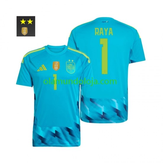 Camisola Espanha David Raya 1 Guarda-redes Homem Equipamento Primeiro 2026-2027 Manga Curta